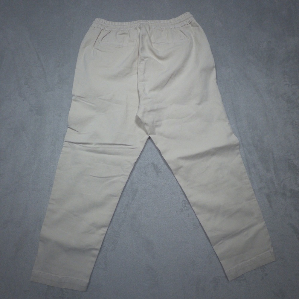 Pistola Cream Cotton Blend Drawstring Elastic Waist Jogger Tapered Pants Size M - Picture 2 of 9